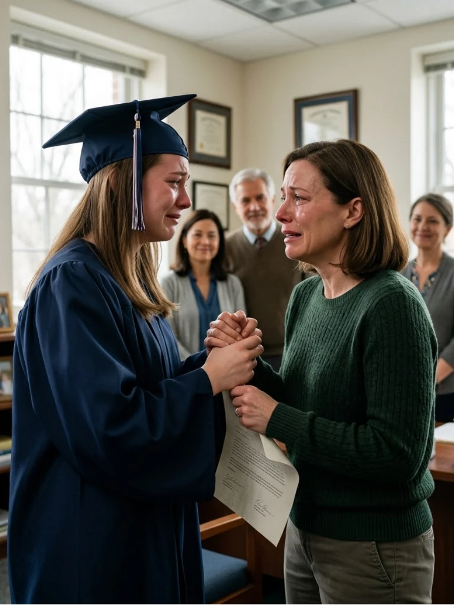 “She paid the last tuition bill before I could.” Three days before graduation, a call from the Dean’s office sent me trembling across campus