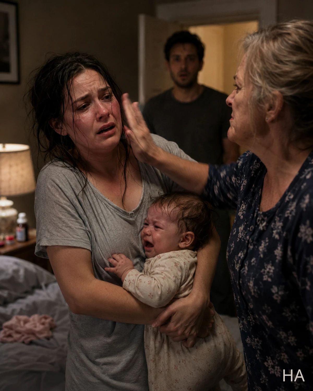 At Midnight, Your Baby Burned With Fever—Then Your Mother Slapped Your Wife and Ordered Her Out. She Didn’t Know the Old Phone in the Living Room Had Recorded Everything.