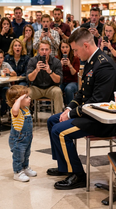 A CHILD WHO SALUTED THE SOLDIER AND UNLOCKED A SECRET NO ONE IN THE FOOD COURT WAS MEANT TO SEE.007